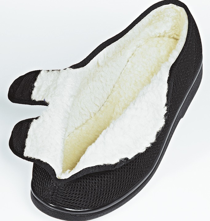 Damen - Wohlfühlschuh Gentle Walk mit Wollfutter, in Größe 036 bis 046, in Farbe SCHWARZ, in Ausführung Wohlfühl-Halbschuh Ansicht 2