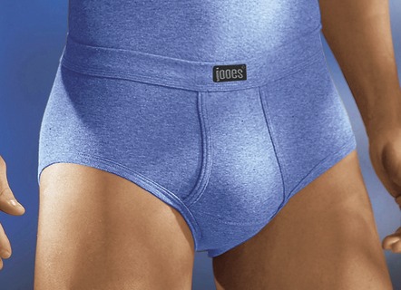 Slips & Unterhosen - Viererpack Slips aus Feinripp mit Eingriff, uni bunt, in Größe 005 bis 013, in Farbe 2X STEINGRAU MELIERT, 2X JEANSBLAU MELIERT – Farbe 2X STEINGRAU MELIERT, 2X JEANSBLAU MELIERT – Ansicht 