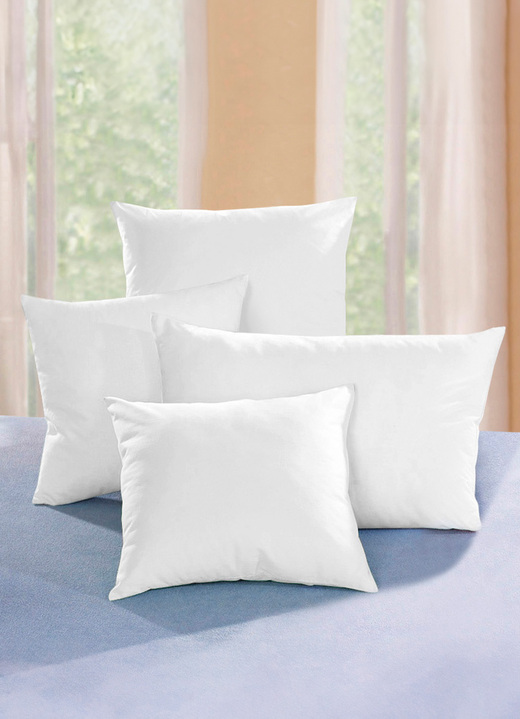 Dekokissen & Hüllen - Kissenfüllungen für Wohn- oder Schlafbereich, in Größe 105 (Kissen, 40x40 cm) bis 110 (Kissen, 50x50 cm), in Farbe WEISS Ansicht 2