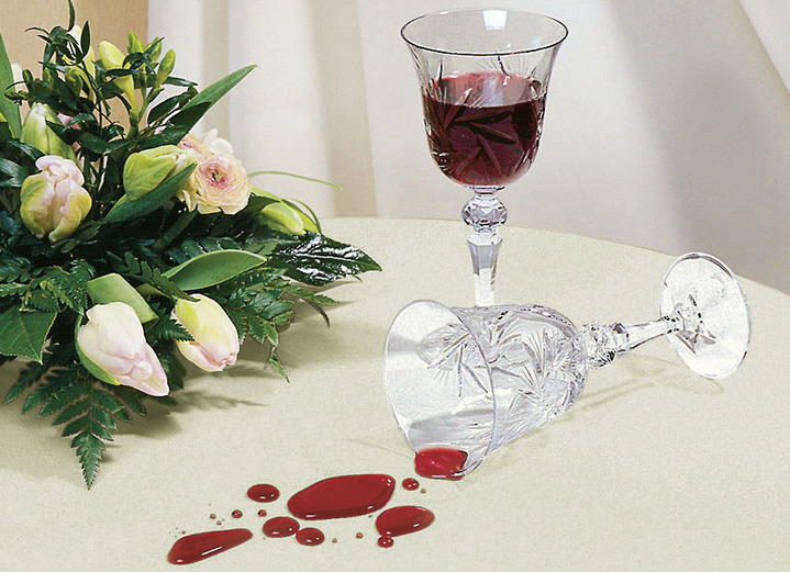 Tischdecken - Bügelfreie Tischdecke mit Fleckschutz-Ausrüstung, in Größe 130 (Läufer, 40x140 cm) bis 220 (Tischdecke oval, 155x220 cm), in Farbe CHAMPAGNER Ansicht 4