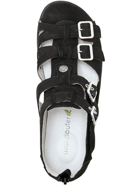 Sandaletten & Pantoletten - Waldläufer Sandale mit verstellbaren Riemchen, in Größe 4 1/2 bis 9, in Farbe SCHWARZ Ansicht 3
