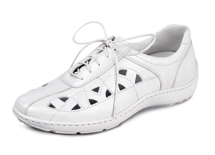 Slipper & Schnürschuhe - Waldläufer, sommerliche Damen-Schnürschuhe, Weite H, mit herausnehmbarem Fußbett Ansicht 1 Slipper & Schnürschuhe - Waldläufer, sommerliche Damen-Schnürschuhe, Weite H, mit herausnehmbarem Fußbett, in Größe 4 bis 8 1/2, in Farbe NATURWEISS Ansicht 1