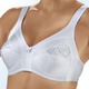 Soft-BH - Sassa Zweierpack BH mit Lochstickerei in den Obercups – Farbe 1X PUDER, 1X WEISS – Ansicht 1 Soft-BH - Sassa Zweierpack BH mit Lochstickerei in den Obercups, in Größe 080 bis 120, in Cup B, in Farbe 1X PUDER, 1X WEISS – Farbe 1X PUDER, 1X WEISS – Ansicht 1