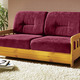 Schlafsofas - Verwandlungssofa aus massiver Kiefer – Farbe BORDEAUX – Ansicht 1 Schlafsofas - Verwandlungssofa aus massiver Kiefer, in Farbe BRAUN, in Ausführung Verwandlungssofa – Farbe BORDEAUX – Ansicht 1