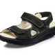 Sandaletten & Pantoletten - Waldläufer, bequeme Damen-Sandalen, Weite H, mit herausnehmbarem Fußbett – Farbe SCHWARZ – Ansicht 1 Sandaletten & Pantoletten - Waldläufer, bequeme Damen-Sandalen, Weite H, mit herausnehmbarem Fußbett, in Größe 3 1/2 bis 8, in Farbe STAHLBLAU – Farbe SCHWARZ – Ansicht 1