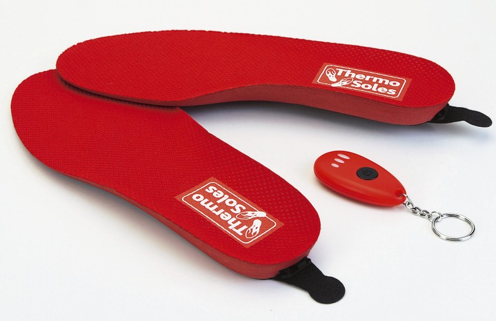 Schuhe & Einlagen - Beheizbare Thermosohlen, verschiedene Ausführungen, in Größe L bis XXL, in Farbe ROT, in Ausführung Mit Fernbedienung Ansicht 1