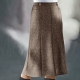Uni - Bahnenrock  in Tweed mit Boucle-Effektgarn, in Größe 019 bis 058, in Farbe MOKKABRAUN MEL.