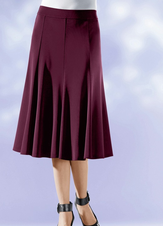 Uni - 8-Bahnenrock mit glockig schwingendem Saum, in Größe 019 bis 056, in Farbe ECRU Ansicht 5