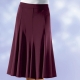 Uni - 8-Bahnenrock mit glockig schwingendem Saum – Farbe BORDEAUX Uni - 8-Bahnenrock mit glockig schwingendem Saum, in Größe 019 bis 056, in Farbe ECRU