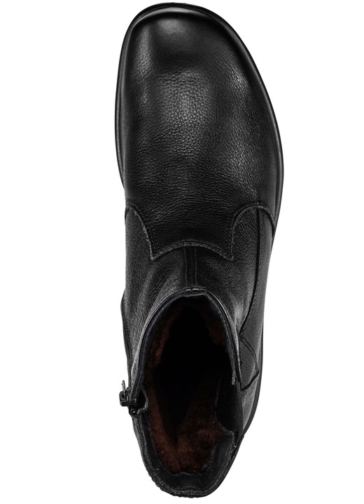 Schuhe - Stiefelette mit echtem Lammfellfutter, in Größe 036 bis 042, in Farbe SCHWARZ Ansicht 2