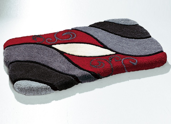 Heimtextilien - Badgarnitur von Grund in Öko-Tex-Qualität, in Größe 100 (Duschvorleger, 50/80 cm) bis 112 (WC-Deckelbezug mit Kordel), in Farbe ANTHR.-BORD. Ansicht 1