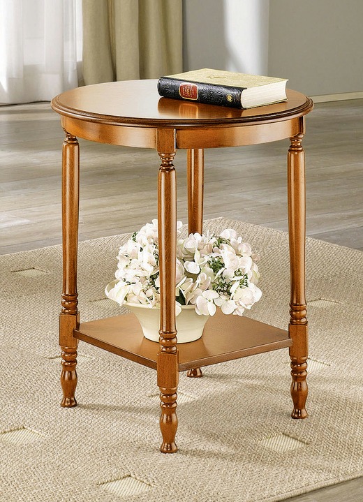 Tische - Beistelltisch mit gedrechselten Beinen, in Farbe EICHE RUSTIKAL Ansicht 3