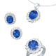 Schmucksets - Schmuck-Set, 4-teilig mit Weißgoldauflage – Farbe SAFIRBLAU – Ansicht 3 Schmucksets - Schmuck-Set, 4-teilig mit Weißgoldauflage, in Größe L bis S, in Farbe SAFIRBLAU – Farbe SAFIRBLAU – Ansicht 3
