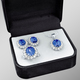 Schmucksets - Schmuck-Set, 4-teilig mit Weißgoldauflage – Farbe SAFIRBLAU – Ansicht 2 Schmucksets - Schmuck-Set, 4-teilig mit Weißgoldauflage, in Größe L bis S, in Farbe SAFIRBLAU – Farbe SAFIRBLAU – Ansicht 2