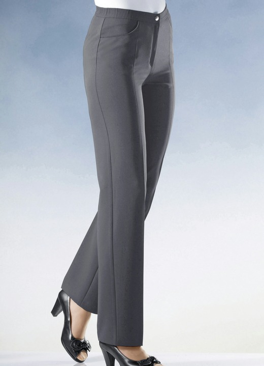 Hosen mit Knopf- und Reißverschluss - Hose mit komfortablem Dehnbund, in Größe 019 bis 058, in Farbe MARINE Ansicht 3