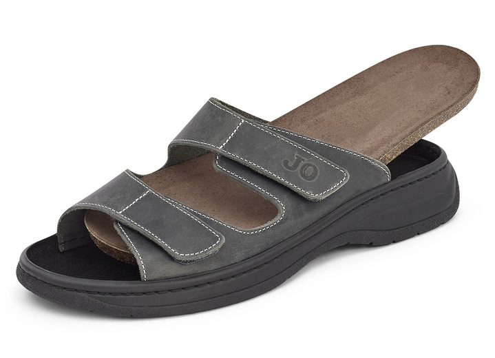 - Pantolette aus Rindleder mit Antik-Finish, in Größe 040 bis 046, in Farbe ANTHRAZIT Ansicht 2