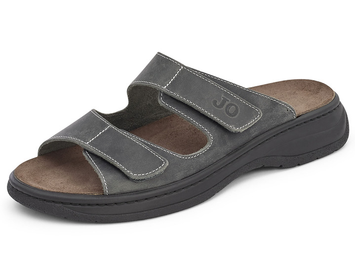 - Pantolette aus Rindleder mit Antik-Finish, in Größe 040 bis 046, in Farbe ANTHRAZIT Ansicht 1