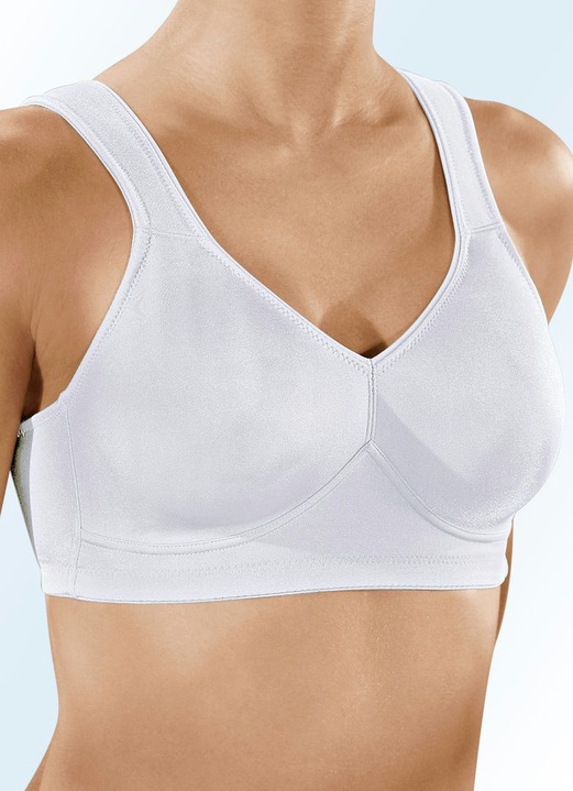 T-Shirt BH - Speidel Zweierpack BH mit doppelt vorgeformten Cups, in Größe 080 bis 105, in Cup B, in Farbe 1X MARINE, 1X WEISS Ansicht 3