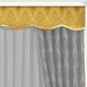 Klassisch - Apart gebogte Schabracke – Farbe GOLD Klassisch - Apart gebogte Schabracke, in Größe 665 (30x165 cm) bis 685 (30x500 cm), in Farbe WEINROT
