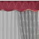 Klassisch - Apart gebogte Schabracke – Farbe WEINROT Klassisch - Apart gebogte Schabracke, in Größe 665 (30x165 cm) bis 685 (30x500 cm), in Farbe WEINROT