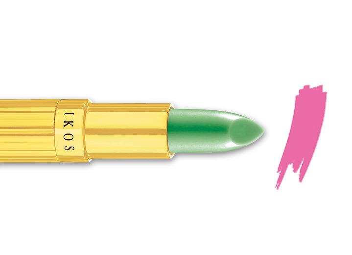 Körperpflege - Ikos denkender Lippenstift, in Farbe GRÜN-NACHTROSA Ansicht 1
