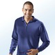 Uni - Tragangenehmer Polopullover in 4 Farben, in Größe 046 bis 062, in Farbe JEANSBLAU MELIERT
