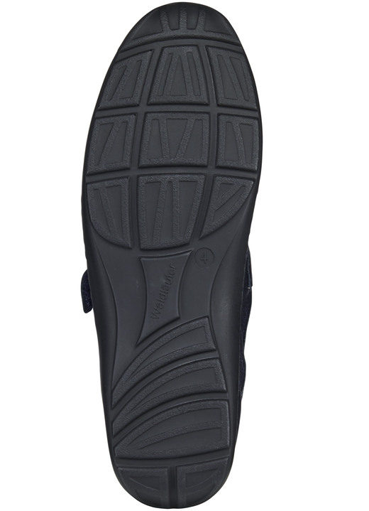 Slipper & Schnürschuhe - Waldläufer, bequeme Damen-Slipper, Weite H, mit herausnehmbarem Fußbett, in Größe 3 1/2 bis 8, in Farbe DUNKELBLAU Ansicht 3