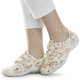 Slipper & Schnürschuhe - Waldläufer, bequeme Damen-Slipper, Weite H, mit herausnehmbarem Fußbett – Farbe ECRU-BUNT – Ansicht 3 Slipper & Schnürschuhe - Waldläufer, bequeme Damen-Slipper, Weite H, mit herausnehmbarem Fußbett, in Größe 3 1/2 bis 8, in Farbe DUNKELBLAU – Farbe ECRU-BUNT – Ansicht 3
