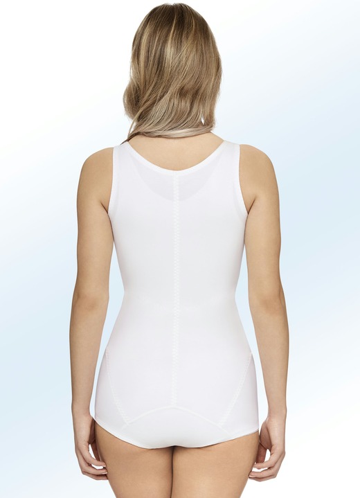 Damen - Susa Hosenkorselett mit Vorderreißverschluss, in Größe 080 bis 125, in Cup B, in Farbe WEISS Ansicht 4