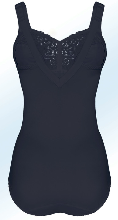 Korseletts - Swegmark of Sweden Hosenkorselett mit Elastikspitze Ansicht 4 Korseletts - Swegmark of Sweden Hosenkorselett mit Elastikspitze, in Größe 075 bis 105, in Cup B, in Farbe WEISS Ansicht 4