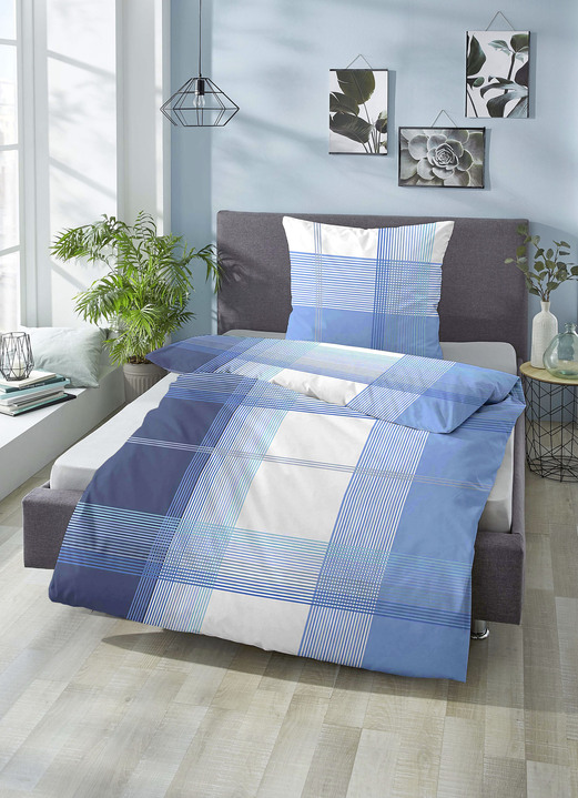 Bettwäschegarnituren - Bettwäsche-Garnitur Made in Germany Ansicht 3 Bettwäschegarnituren - Bettwäsche-Garnitur Made in Germany, in Größe 112 (80x80 cm + 135x200 cm) bis 412 (2x80x80 cm + 2x135x200 cm), in Farbe GRÜN Ansicht 3