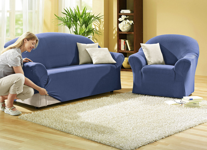 Sessel- & Sofaüberwürfe - Schützende Stretchbezüge für Sessel und Sofa, in Größe 101 (Sessel-Bezug) bis 108 (Hocker-Bezug), in Farbe GRÜN Ansicht 13