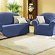 Sessel- & Sofaüberwürfe - Schützende Stretchbezüge für Sessel und Sofa, in Größe 101 (Sessel-Bezug) bis 108 (Hocker-Bezug), in Farbe BLAU – Farbe BLAU – Ansicht 1