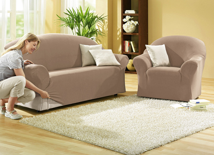 Sessel- & Sofaüberwürfe - Schützende Stretchbezüge für Sessel und Sofa, in Größe 101 (Sessel-Bezug) bis 108 (Hocker-Bezug), in Farbe BLAU Ansicht 18