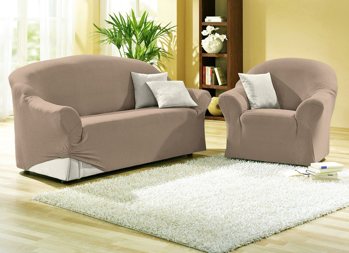 Sessel- & Sofaüberwürfe - Schützende Stretchbezüge für Sessel und Sofa, in Größe 101 (Sessel-Bezug) bis 108 (Hocker-Bezug), in Farbe GRÜN Ansicht 25