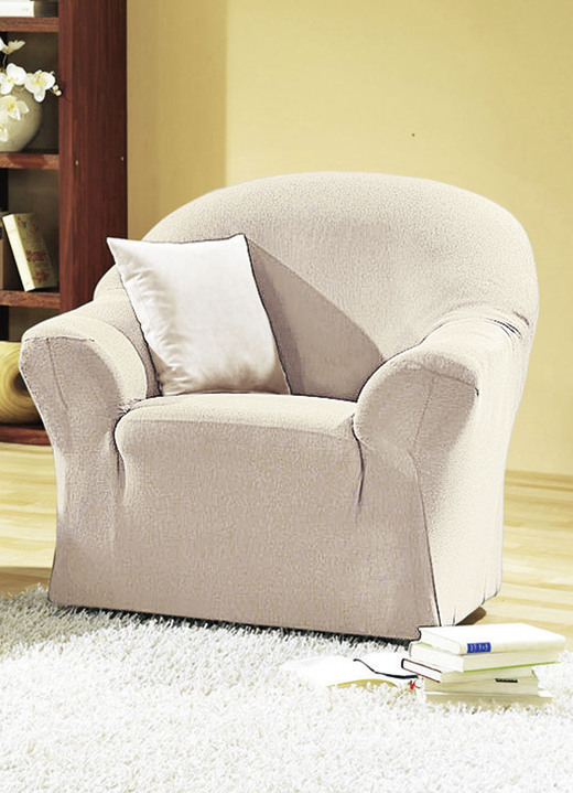 Sessel- & Sofaüberwürfe - Schützende Stretchbezüge für Sessel und Sofa, in Größe 101 (Sessel-Bezug) bis 108 (Hocker-Bezug), in Farbe GRÜN Ansicht 12
