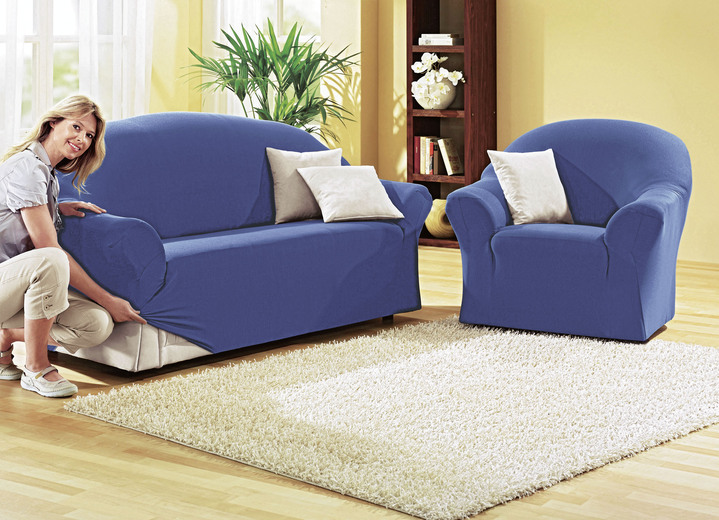 Sessel- & Sofaüberwürfe - Schützende Stretchbezüge für Sessel und Sofa, in Größe 101 (Sessel-Bezug) bis 108 (Hocker-Bezug), in Farbe GRÜN Ansicht 15
