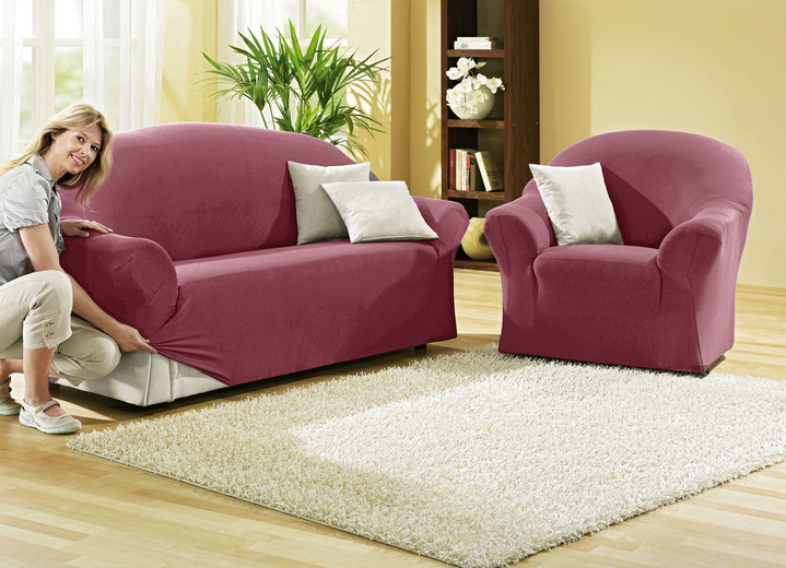 Sessel- & Sofaüberwürfe - Schützende Stretchbezüge für Sessel und Sofa, in Größe 101 (Sessel-Bezug) bis 108 (Hocker-Bezug), in Farbe GRÜN Ansicht 27