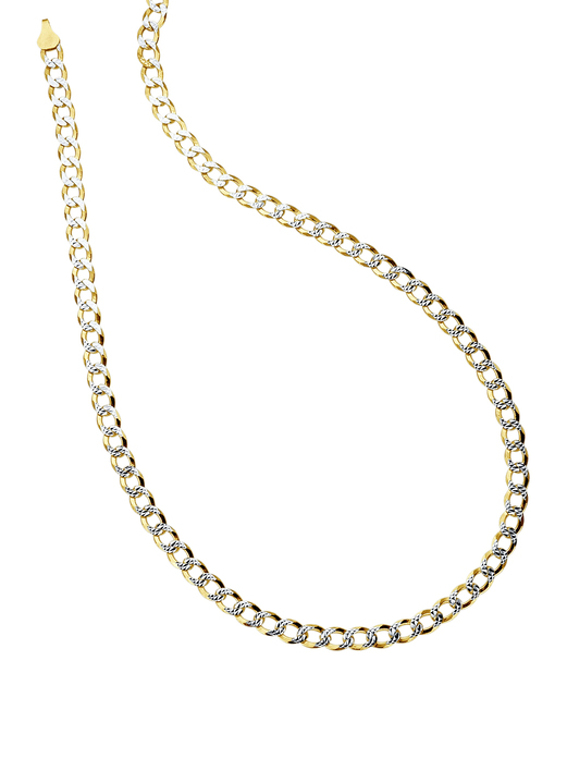 Armbänder - Massive, diamantierte Panzerketten-Garnitur, in Farbe , in Ausführung Halskette, Länge 45 cm Ansicht 2