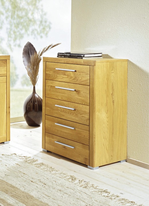 Möbel - Kommode mit massiver Front Ansicht 3 Möbel - Kommode mit massiver Front, in Farbe KERNBUCHE, in Ausführung Kommode mit 2 Türen Ansicht 3