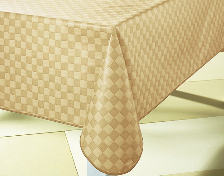Gartentischdecken - Wachstischtuch in bewährter Qualität, in Größe 108 (Mitteldecke, 80/ 80 cm) bis 190 (Tischdecke oval, 140x190 cm), in Farbe BEIGE Ansicht 1