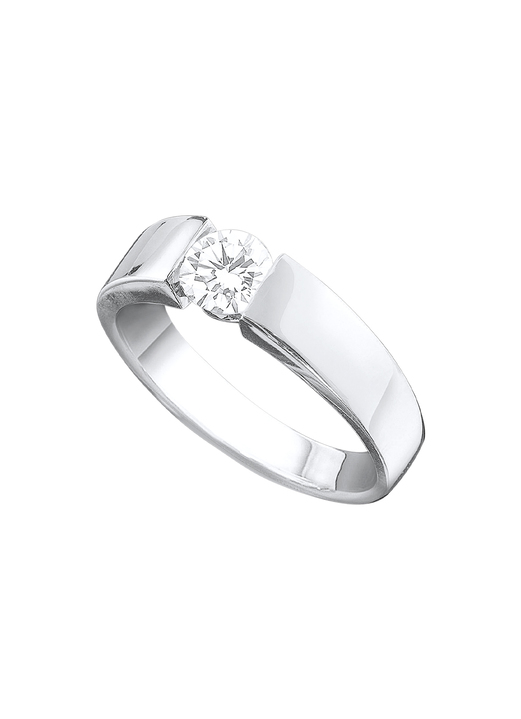 Ringe - Damenring in Weißgold mit Brillant, in Größe 160 bis 220, in Farbe  Ansicht 2