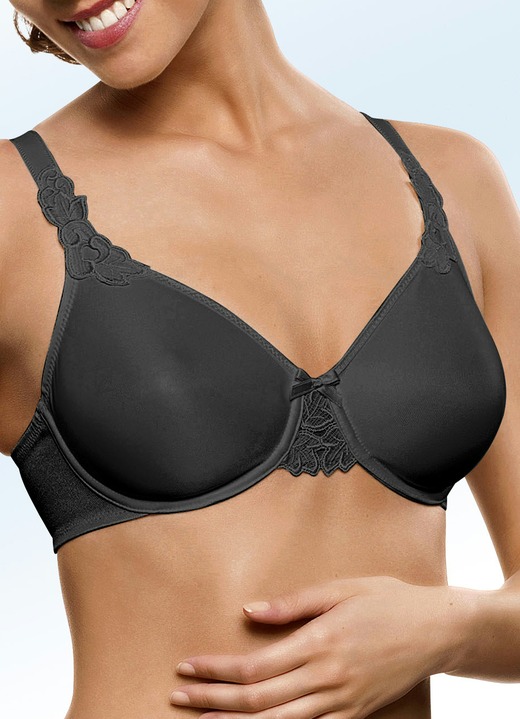 Damenwäsche - Chantelle Hedona-Bügel-BH, in Größe 070 bis 095, in Cup C, in Farbe SCHWARZ