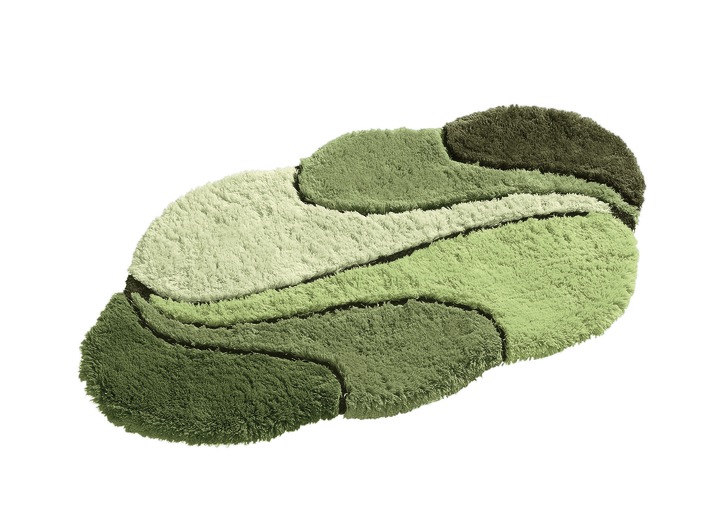 Badgarnituren - Badgarnitur mit rutschhemmender Rückseite, in Größe 100 (Vorleger halbrund, 50/80 cm) bis 112 (WC-Deckelbezug mit Kordel), in Farbe BLAU Ansicht 4