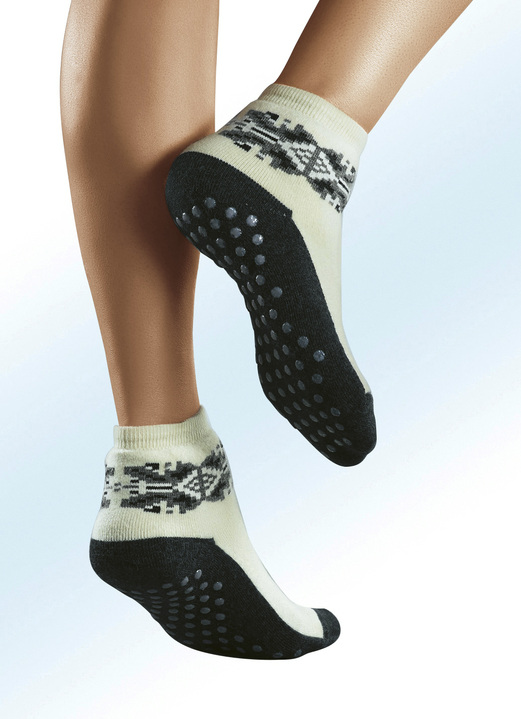 Gesundheit - Angora-Antirutsch-Socken, in Größe 001 bis 004, in Farbe WEISS