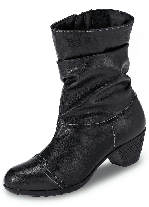 Stiefel & Stiefeletten - Andrea Conti, modische Damen-Stiefeletten, mit Reißverschluss, in Größe 036 bis 042, in Farbe SCHWARZ Ansicht 1