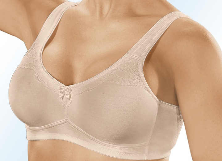 T-Shirt BH - Naturana Zweierpack BH mit doppelt vorgeformten Cups, in Größe 075 bis 105, in Cup B, in Farbe 2X PUDER Ansicht 4