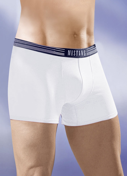 Pants & Boxershorts - Mustang Dreierpack Pants, uni, in Größe L (6) bis XXL (8), in Farbe 2X NAVY, 1X GRAFIT Ansicht 4