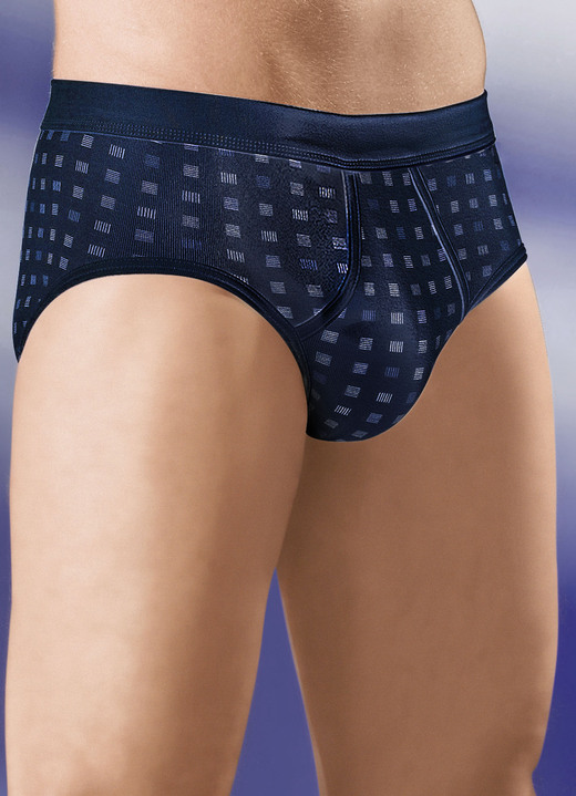 Slips & Unterhosen - Schiesser Zweierpack Slips aus Feinripp, mit Eingriff, in Größe 005 bis 009, in Farbe WEISS-GRAFIT-BUNT Ansicht 3