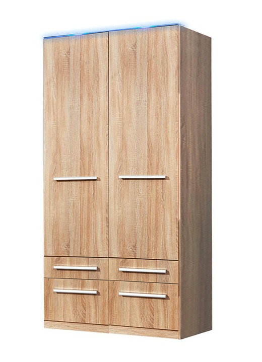 Schlafzimmerschränke - Drehtürenschränke mit kunststoffbeschichteter Oberfläche Ansicht 5 Schlafzimmerschränke - Drehtürenschränke mit kunststoffbeschichteter Oberfläche, in Farbe ARTISAN EICHE, in Ausführung Drehtürenschrank, 1-türig Ansicht 5